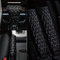 5pcs/Set Bling Bling Car Seat Belt Covers & Diamond Gear Shift Knob Cover & Crystal Handbrake Cover Set Diamond Auto Interior Decor Accessories for Women (5pcs/Set - Full Crystal)