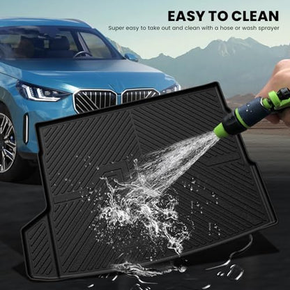 LASFIT Cargo Mat & Backrest Mats Seat Protector for BMW X3 2025 2026, Custom Fit 100% TPE All Weather Protection Car Liner for BMW X3 30 xDrive M50 xDrive Trunk Mats, Black - size: 2) X3 2025-2026 | Cargo Mat