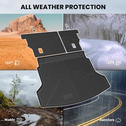 LASFIT Cargo Mat with Backrest Mat for Honda CRV 2012-2016, Custom Fit Trunk Mat, Waterproof All Weather, Kid & Pet Friendly, Easy Clean for Family Use, Black - style: 2）For Honda CR-V | 2012-2016 | Cargo Mat with Backrest Mat