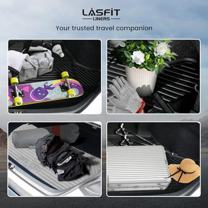 LASFIT Trunk Mat for Dodge Charger 2011-2023, for Chrysler 300 2011-2023, Fit Without Subwoofer, All Weather TPE Custom Fit Car Mats Cargo Liner Cargo Mat, Black - style: 4) Charger/Chrysler 300 | 2011-2023 |Trunk Mat