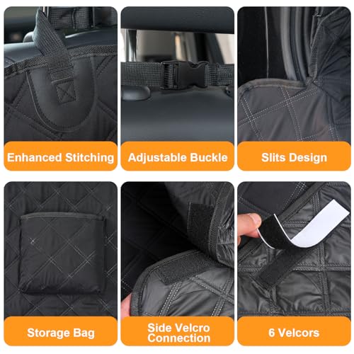 SUV Cargo Liner for Dogs, Waterproof Pet Cargo Cover Dog Seat Mat for SUVs Sedans Vans with Bumper Flap Protector, Non-Slip, Large Size Universal Fit