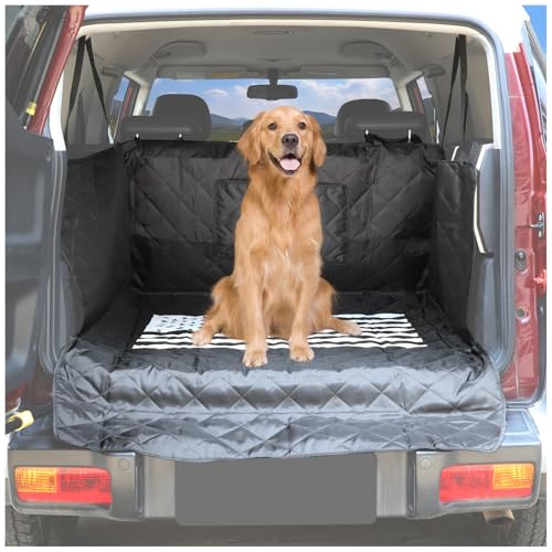Cargo Liner for Dogs Compatible with Toyota FJ Cruiser 2007-2021, Pet Dog Trunk Cargo Liner, Waterproof Anti-Dirty Pet Cargo Cover Dog Seat Mat, with Bumper Flap Protector (White) - color: White