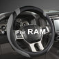 West Llama Customized Auto Car Steering Wheel Cover for Dodge RAM 1500 2500 3500, 15.5-16 inch (Black+Gray-Large Size) - color: A-Black+Gray, size: Large Size (15 ½''-16'')
