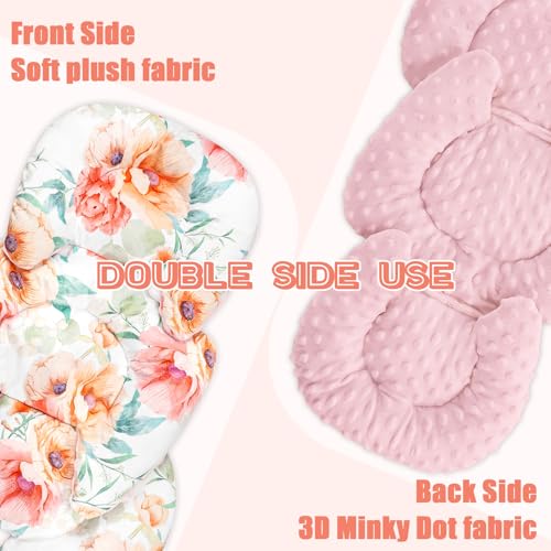 GFU Infant Stroller mat, Fits for Stroller, Swing, Flowers - color: Pink Flowers