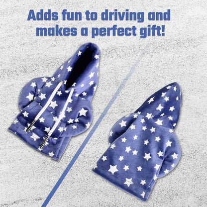 Car Gear Shifter Shift Knob Hoodie Cover Star Glow in The Dark Universal Funny Mini Automotive Interior Accessories for Gearshift, Blue - color: Blue