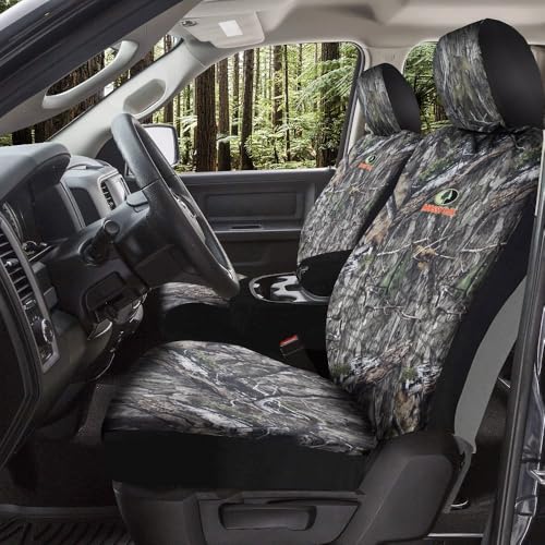 Mossy Oak Camo Seat Covers Low Back - Made with Rip-Stop Oxford Fabric, Airbag Compatible, Universial Fit Most Bucket Seats - Official Licensed Product - color: Oxford Low Back