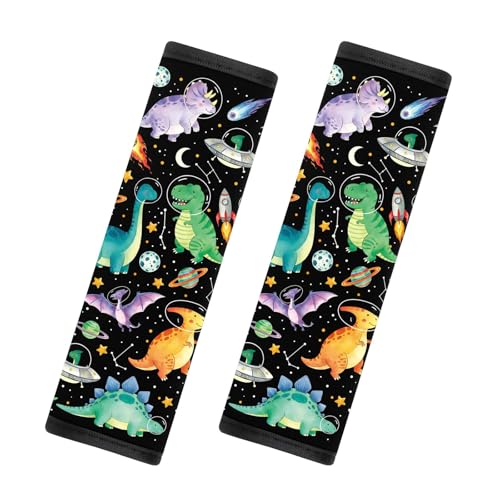 2 Pcs Seat Belt Cover for Kids, Dinosaur Car Seat Strap Pads for Children, Soft Car Seat Belt Cushion Pads for Boys and Girls Babies Adults - color: Dinosaur