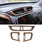 XITER 3pcs Central Front Side Air Condition Vent Outlet Trims for Honda CRV 2017 2018 2019 2020 2021 2022,Peach Wood Texture - color: Peach Wood Texture, size: 3PCS Air Vent Cover