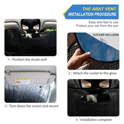 Sun Shade for Car Windshield Chicken Sky Foldable Sun Shield Heat and UV Protection Automotive Interior Protection - color: Chicken