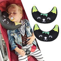 Kids Car Seat Travel Neck Pillow Soft Neck Support Cushion Car Seat Belt Cover Cushion Pillow Car Seatbelt Shoulder Pad Head Neck Support Pillow Seat Strap Pillow for Car Airplane Pushchair Travel - color: 2pcs X Black