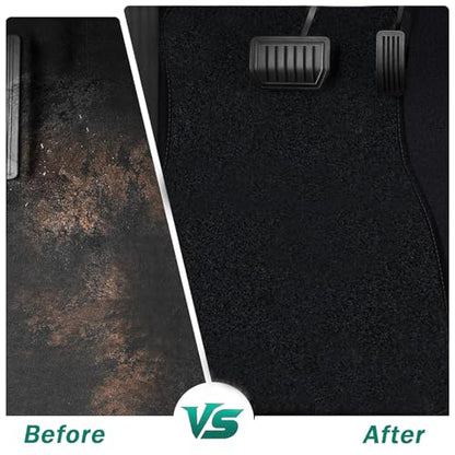 GXARTS Car Waterproof Floor Mats Carpet Full Set Compatible with Audi A3 S3 2015 2016 2017 2018 2019 2020 2021 2022 2023 2024 | All-Weather Protect, Black Velour Automobile Floor Liner Accessories