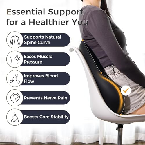 Coverado Lumbar Support Pillow - color: Black, size: Lumbar Pillow