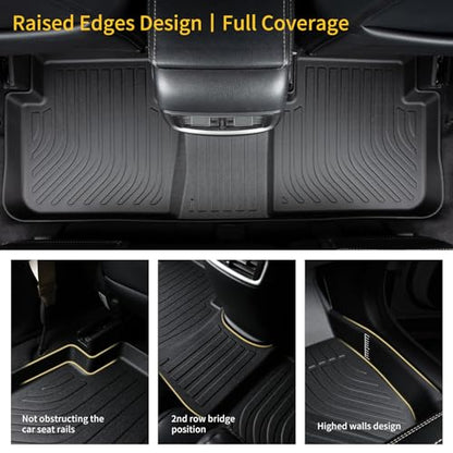 GINOWY-Floor Mats & Cargo Liner for Hyundai Tucson 2022-2025 2026 (Not for Hybrid) TPE All Weather 2024 Tucson Car Mats, Non-Slip Trunk Mat Waterproof Tucson Custom Fit Accessories Mats-Black - style: 22) for Hyundai Tucson Fuel 2022-2026 Full Set