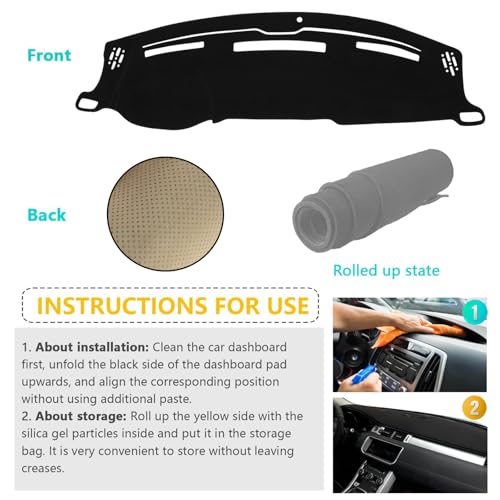Dashboard Cover Suitable for Dodge Ram 1500 2500 3500 2010-2018 Car Dashboard Cover Sun Visor Mat Non-Slip Polyester Dashboard Accessories - size: 2010-2018 For Dodge Ram