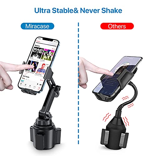 Miracase Cup Phone Holder for Car, [Upgraded Version] Adjustable Long Neck Car Cup Holder Phone Mount Cradle Friendly Compatible with iPhone Samsung Google and All Smartphones, Light Blue - color: Light Blue