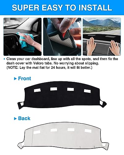 Autorder Dashboard Cover Mat for 2002-2005 Dodge Ram 1500 & 2003-2005 2500/3500 Accessories Dash Cover Flannel Dash Mat Sunshade Glare UV Rays Protector - size: 2002-2005 Dodge Ram