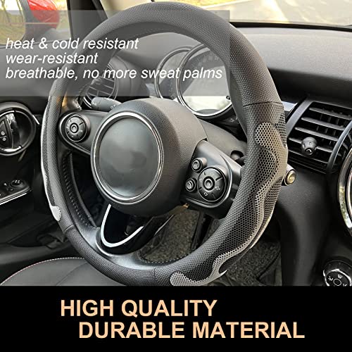 PINCTROT Large Size Comfy Grip Steering Wheel Cover, Anti-Slip Design, 15.5-15.75 Inch(Silicone Gray) - color: 4.Gray, size: Large Size[15 1/2''-15 3/4'']