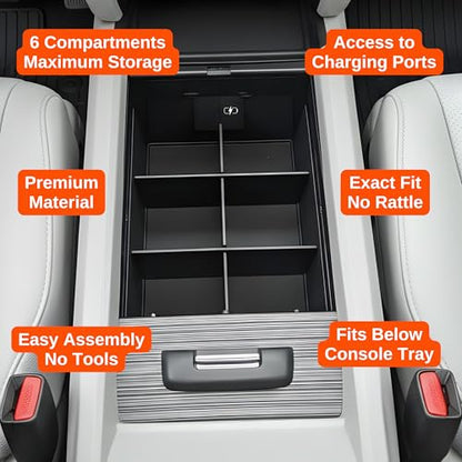 Vehicle OCD - Center Console Organizer for Honda Pilot (2016-2022) / Ridgeline (2017-2023) / Passport (2019-2023) - Made in USA - SLX130 - size: 2016-2023, style: Center Console Organizer