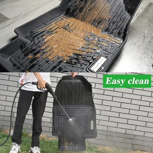 Floor Mats & Trunk Mat for Chevrolet Tahoe 2021-2024 2025-2nd Row Bucket Seat(7 Seats Version) &GMC Yukon（Not Fit XL,TPE All Weather Protection Car Floor Liners for Chevy Tahoe - size: 2021-25|For Chevrolet Tahoe 7Seats|Full Set