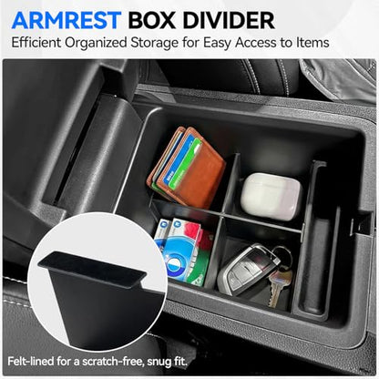 4PCS Center Console Organizer Tray for 2023-2026 Honda Pilot 2024-2026 Honda Ridgeline&Passport Accessories, Armrest Storage Box and Divider, Hidden Storage Box and Cup Holder - style: fit for Honda Pilot 2023-2026 Ridgeline & Passport 2024-2026