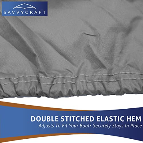 Savvycraft Waterproof Fade-Resistant Helm Helmsman Bucket Boat Seat Cover, Marine-Grade Heavy-Duty Polyester, 21" D x 24" W x 24" H Gray – All-Weather, UV Resistant, Durable Seat Protector
