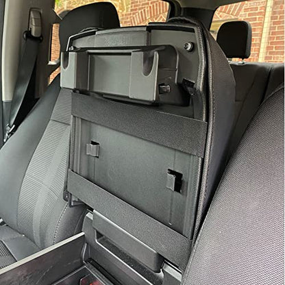 Zxiaochun Center Console Cover for Ford F150 2015-2020, F250 F350 F450 2017-2022 and Expedition 2018-2024 Leather Arm Rest Box Lid Middle Console Cover Armrest Box Protective Cover(Bucket Seat Only) - color: Bucket Seat Console