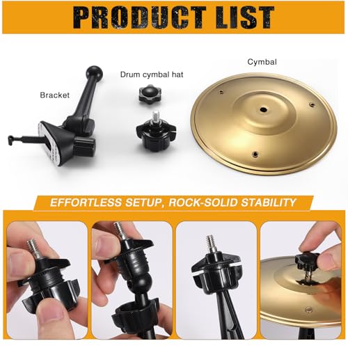 Funny Car Cymbal Air Vent, Mini Crash Drum Cymbal Car Accessory for Stress Relief & Passing Time, Clip-On Vent Gadget, Fits Most Cars SUVs Trucks, Unique Gift for Drivers & Music Lovers - Gold - color: A - Gold