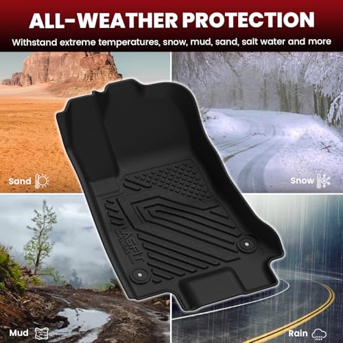 LASFIT Floor Mats for Dodge Charger Daytona 2024 2025 2026 Scat Pack & R/T(Fit 2-Door, Not for 4-Door), All Weather TPE Custom Fit Car Mats Floor Liners 1st & 2nd Row, Black - style: 5) Charger Daytona | 2024-2026 | Floor Mats