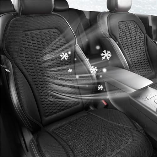 Breathable Cooling Summer Car Seat Cushions Ice Silk Fabric Front Dual-Seat Pads Easy Installation(Red) - color: Red