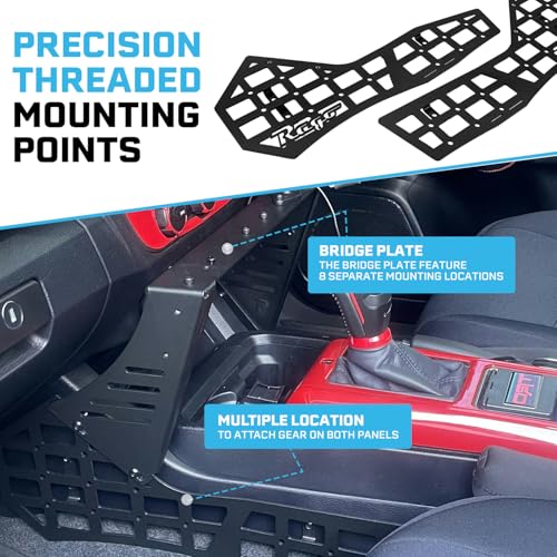 Rago Fabrication Center Console Molle Storage Panel Compatible with 3rd Gen Tacoma 2016-2023 - Pickup Interior Organizer, Modular Gear Mount System for Tablets & GPS - size: Tacoma 3rd Gen