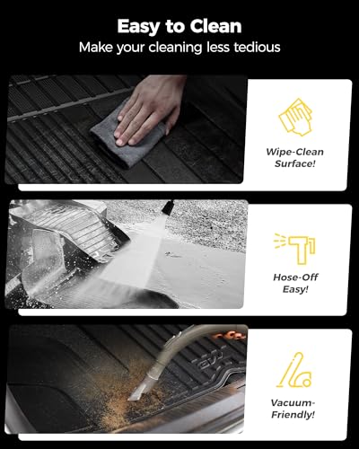 3W Seat Back Mats & Cargo Liner for 2026 2025 2024 Dodge Charger EV Accessories Floor Liners Trunk Cover Custom Fit TPE Heavy-Duty Liners - size: 2024-2026 Charger Cargo Set