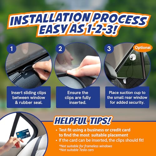 Panther Armor Car Door Protector for Dogs, Scratch Resistant Liner with Clips and Suction Cups, Large Size, Protects Car Doors from Dog Scratches, Fits Cars, SUVs, and Trucks