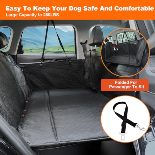 Vailge Dog Car Seat Cover for Trucks,Large Back Seat Extender for Dogs,Waterproof Non Inflatable Hard Bottom Dog Seat Cover for Trucks F150, RAM1500,Silverado,GMC Sierra - size: X-Large