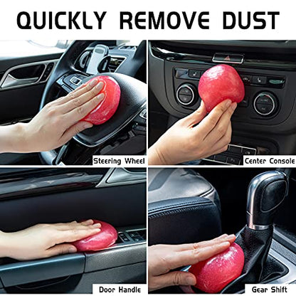 TICARVE Car Cleaning Gel Detailing Putty Car Putty Auto Detailing Tools Car Interior Cleaner Cleaning Slime Car Accessories Keyboard Cleaner Rose/NT WT: 5.6 oz (160 gr) - color: Rose Red 1 Pack