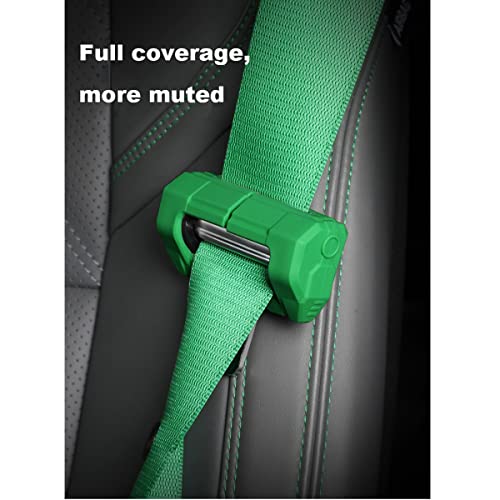 Car Universal Seat Belt Clips Cover,Seat Belt Buckle Protector for Car, Anti-Scratch Silicon Seat Belt Buckle Protector (Black, Large Size)
