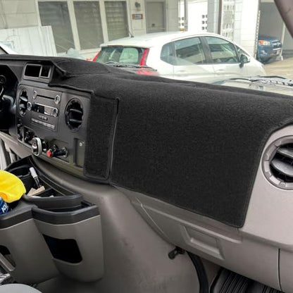 Dash Cover Mat Custom Fit for Ford Econoline E150 E250 E350 E450 Super Duty Wagon Cargo Van,Dashboard Cover Pad Carpet J149 (Black) - color: J149 Black