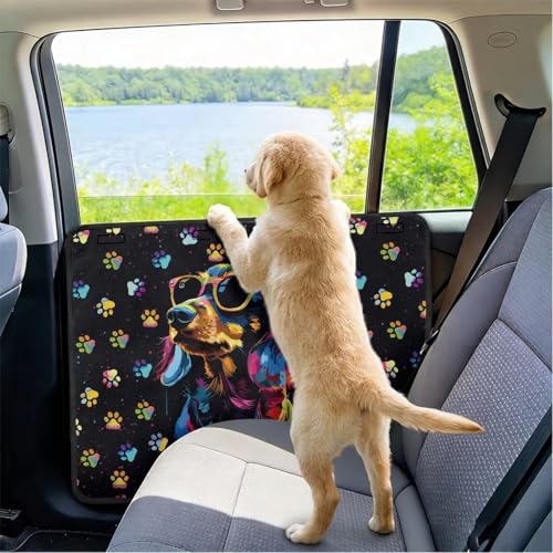 Cool Door Protector from Dog Scratching Car Protects Doors from Dog Scratching 2 Pieces Pet Window Guard Universal Fit for Cars, Trucks, Suvs - color: Cool Dog