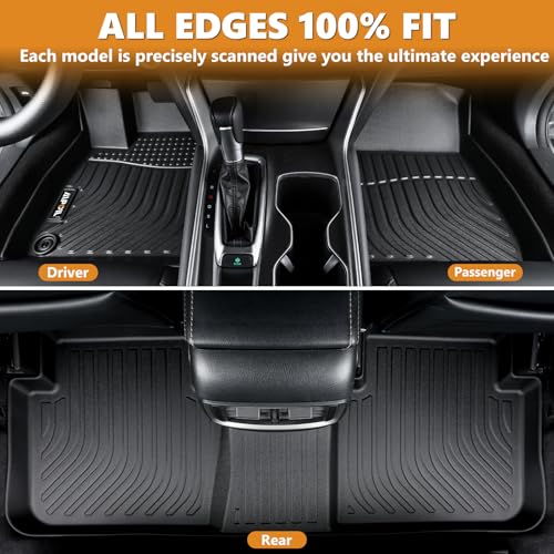AIPOIL® Floor Mats & Cargo Liner Set for 2012-2016 Honda CRV (Fit for LX & SE & EX & No subwoofer)(Not fit CRV Touring) All Weather Protection TPE Car Full Set Custom CR-V Car Mats Accessories - Black - style: 37) For CRV 2012-2016 Full Set