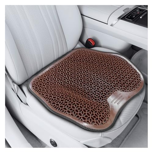 Gel Car Seat Cushion, Cooling Breathable Car Driving Seat Protector Cover, Comfortable Anti-Slip Chair Cushion Pad, Universal Automotive Interior Accessories for Sedan & Office (Coffee) - color: Coffee