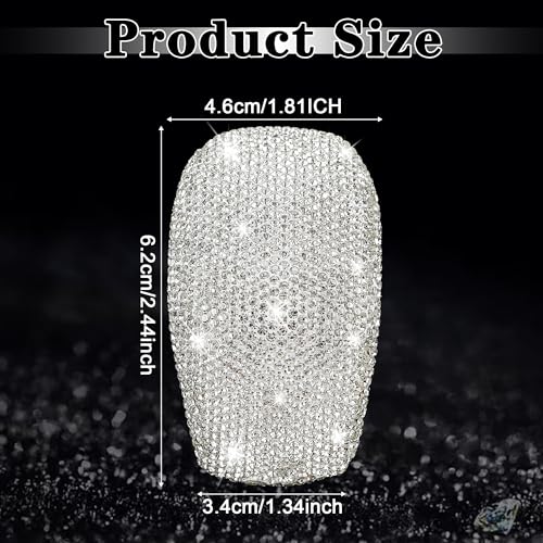 TOMALL Bling Gear Shift Knob Cover Compatible with Nissan Sentra Altima 2020-2025 for Versa Kicks Shifter Panel Interior Shift Gear Lever Cover Trim Crystal Bling Decorations for Car Shiny Accessories