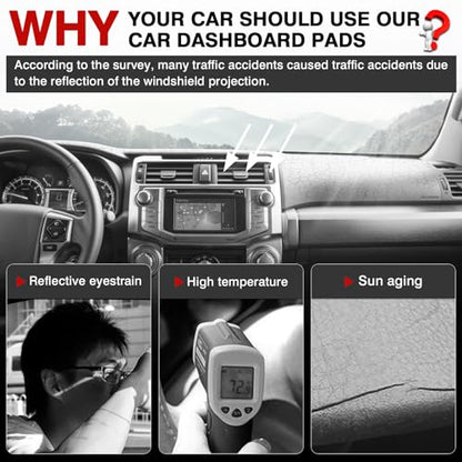 Autorder Dashboard Cover Mat for 2010-2021 2022 2023 2024 Toyota 4Runner Accessories Dash Cover Upgrade Velvet Dash Mat Sunshade Glare UV Rays Protector - size: 2010-2024 Toyota 4Runner