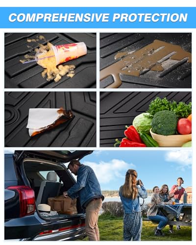 Powerty Trunk Mat for 2020-2025 2026 Mercedes-Benz GLE Accessories Cargo Mats TPE All Weather Cargo Liner Heavy-Duty Trunk Liners - size: Cargo Mat｜For｜20-26｜Mercedes-Benz GLE