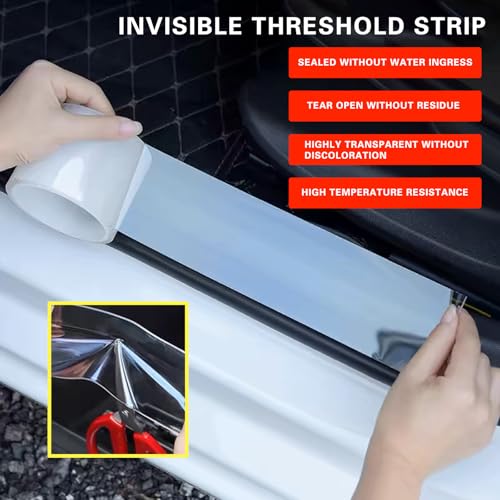 1 Pcs Transparent Car Door Sill Anti-Collision Protection Strip, Universal Car Door Edge Guard Door Sill Protector, Car Door Edge Trim Protection Film Fits for Most Cars, Suvs (2.75 in*32.8 Ft)
