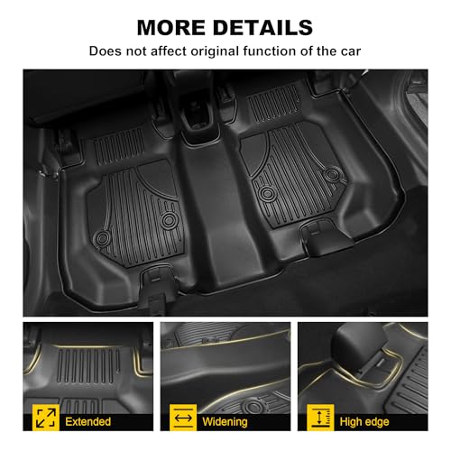 Floor Mats Fit for Honda HR-V HRV 2016-2022 - Front and Rear Row Liner Automotive Floor Mats - All-Weather Protection TPE Car Floor Liners HRV Accessories Black