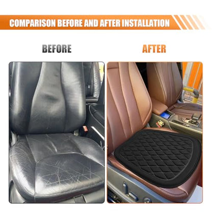 YoRise Car Seat Covers, Breathable Comfort Front Driver Seat Cover, Anti-Slip Car Seat Protector Pad, 3D Decompression Vehicle Seats Accessories for Cars, Trucks, Offices (Black)