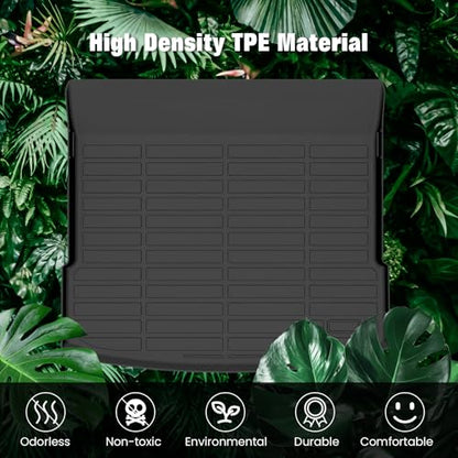 FREEMOTOR802 Compatible with 2025-2026 Audi Q6 e-tron & SQ6 e-tron Trunk Mat, Black Rear Carpets Liner Protection TPE Thermo Plastic Elastomer All Weather Boot Tray Cover Protector Pad