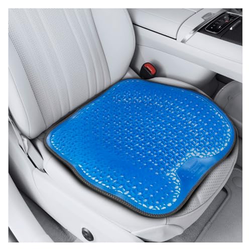 Gel Car Seat Cushion, Cooling Breathable Car Driving Seat Protector Cover, Comfortable Anti-Slip Chair Cushion Pad, Universal Automotive Interior Accessories for Sedan & Office (Blue) - color: Blue