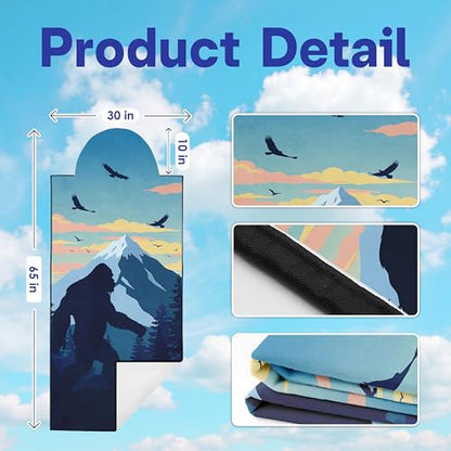 2 Pack Car Seat Towel Covers, Sweat Protector for Front Seats, Premium Thickened Microfiber with Elastic Strap, Breathable & Quick Dry, Machine Washable Cover for Gym Running Universal Fit, Sasquatch - color: Sasquatch