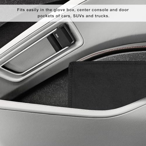 Car Registration Insurance Holder, Multipurpose Glove Box Organizer Car Manual Holder Zippered Case, Vehicle Document Organizer for Essential Gadgets, Driver License, Cards