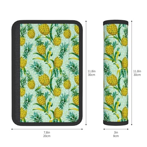 Pineapple Steering Wheel Cover Elastic Non-Slip Car Steering Wheel Covers with Seat Belt Shoulder Pad for Women Men - color: Pineapple